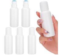 DRESSOOS 6pcs Empty Sponge Applicator Bottles 100ml Refillable Plastic Liquid Container with Sl esign and Details Convenient for Carrying and Storing Travel Jars for Liquid Medication