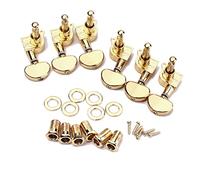 DRESSOOS 6pcs Lr Gold Tone Electric Guitar Tuning Pegs Sealed Machine Heads Screws Ferrules for Acoustic Electric Guitar String Tuning Keys