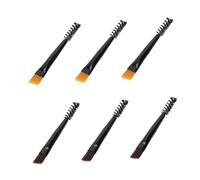DRESSOOS 6pcs Mini Dual-head Eyebrow Brush Set Portable Angled Eyebrow Shaper and Spoolie Comb for Women for Makeup Application and Brow Shaping