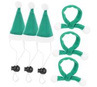DRESSOOS 6pcs Pet Santa Hat Christmas Stockings Christmas Pet Scarf Dog Halloween Hat Decorations Gnomes Dog Costumes Festive Xmas Ornaments Holiday Plush Costumes