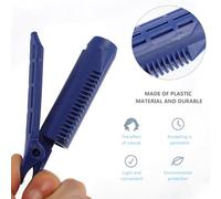 DRESSOOS 6Pcs Plastic Hair Rollers with Clips Hair Root Curlers for Women Volumizing Navy Blue