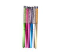 DRESSOOS 6pcs Rhinestone Spiral Eyelash Brush Applicators for Mascara Eyelash Extensions Includes White Rose Red Dark Green for Makeup Grooming