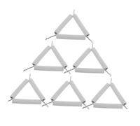 DRESSOOS 6pcs Robust Ceramic Crucible Stand Iron Wire for Lab Experiments Triangle Clay Holder Crucible Ceramic Triangle Lab Heating Applications