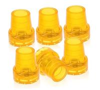 DRESSOOS 6pcs Rubber Cane Tips Non-Slip Crutch Head Cover for Walking Sticks Orange Anti-Skid Pad Replacement for Seniors and Active Users