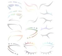 DRESSOOS 6pcs Temporary Eyeliner Stickers for Women, Non Permanent Eye Makeup Tattoos with Paper and Transfer Adhesive Material, Convenient to Use for Fancy Makeup and