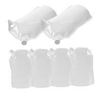 DRESSOOS 6pcs Travel Wash Bag Squeeze Pouches Refillable Toiletry Pouches for Shampoo Shower Gel Lotion Leakproof Design for Toiletries Capacity