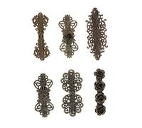 DRESSOOS 6pcs Vintage Hairpin for Girls Hair Pins for Curls Ponytail Holder for Girls Hair Accessories Retro Barrette Clips