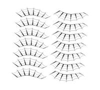 DRESSOOS 7 Pairs Halloween Fake Eyelashes Creative Cutout Design Unique Cosmetic Lashes for Cosplay Party Stage Performance with Detailed Halloween Elements
