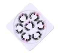 DRESSOOS 7pairs False Eyelashes for Dramatic Stage Makeup Lightweight and Comfortable Curl Design for Women for Festivals and Dress up Events
