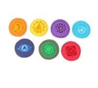 DRESSOOS 7pcs Handmade Nepal Singing Bowl Cloth Mats 10cm Buddha Sound Bowl Cushions Meditation Accessories for Yoga and Relaxation