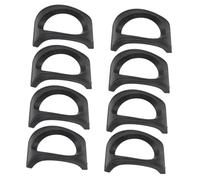 DRESSOOS 8pcs Black Resin Ocarina Stand Set 6-hole Instrument Holder Practical Musical Instrument Base for Home and Travel