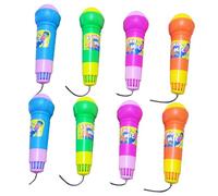 DRESSOOS 8pcs Echo Microphone Toy for Children Simulation Plastic Microphone Plaything Random Colour Medium Size Party Prop Lightweight Polished Edges Easy to Carry