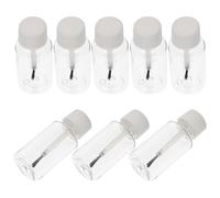 DRESSOOS 8pcs Ml Pet Empty Nail Varnish Bottles with Brush Applicator, Lightweight Cylinder Design for Easy Carrying, for Travel and Grooming the Go