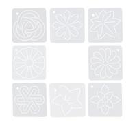 DRESSOOS 8pcs Quilting Stencil Set Flower Embroidery Sewing Patchwork Templates for Crafting and DIY Needlework