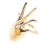 DRESSOOS Adjustable Metal Hand-Design Ring for Women with Sparkling Zirconia, Antique Style Bohemian Wedding Band, Unique Fashion Statement Finger Jewelry