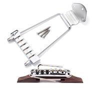DRESSOOS Adjustable Silver Archtop Guitar Bridge Jazz Guitar Tailpiece Metal Frame