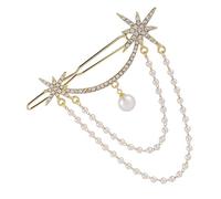 DRESSOOS Alloy Hairpin Hair Clip Women Hair Accessory Girls Rhinestone Chain Clip Tassel Haddress Decoration for Wedding