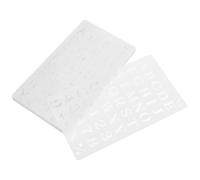 DRESSOOS Alphanumeric Template Stencil Set 24pcs Hollow Painting Made of Sturdy White Pet Material with Alphabet Letters and Numbers for Crafting and Scrapbooking for Artists