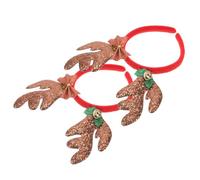 DRESSOOS Antlers Design Women 2pcs, Antler Artificial for Christmas Headband Leather Material with Coffee Colour, Beautiful Birthday for Cosplay Parties