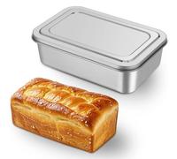 DRESSOOS Baking Tray Nonstick Stainless Steel with Lid Rectangular for Even Heat Distribution and Fast Heat Transfer Oven Pan Bread and Pancake for Kitchen Baking