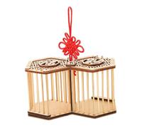 DRESSOOS Bamboo Cricket Cage Portable Box Small Pet Cage Boys and Girls Learning Toy