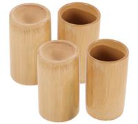 DRESSOOS Bamboo Cupping Cups Set Sturdy Bamboo Material 4pcs for Therapeutic Purposes Versatile Muscle Cupping Kit Suitable for Body and Face Massage