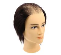 DRESSOOS Barber Mannequin Head Male Black Pvc Hairdressing Training Head Adjustable Multifunctional Practice Tool for Beginner Barbers in Salon Training Or Classroom Use