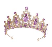 DRESSOOS Baroque Crown Tiara Wedding Hair Decor Vintage Headdress for Women Girls Fascinators Party