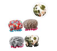DRESSOOS Bathing Hat for Women 4pcs Shower Cap Protect Your Hair from Water Damage
