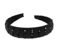 DRESSOOS Beaded Rhinestone Headband for Hand Made Wide Fashion Accessory for Weddings Parties Special Occasions Elegant Hairband for Stunning Hairstyles