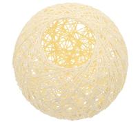 DRESSOOS Beige Paper Ceiling Light Shade Rattan Style Lampshade 15cm Diameter Suitable for Living Room and Study Home Lighting Decoration