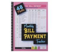 DRESSOOS Bill Tracking Book Monthly Bill Payment Checklist Notebook, Paper, Pink, Checklist Format for Budget Planning and Financial Record Keeping