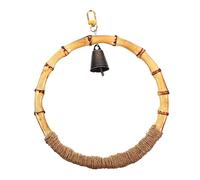 DRESSOOS Bite Resistant Bamboo Bird Swing for Parakeets and Parrots Hanging Stand and Perch for Dental Care and Play Large Stable Design Suitable for Cage Desktop Use Multi Use Pet Bird