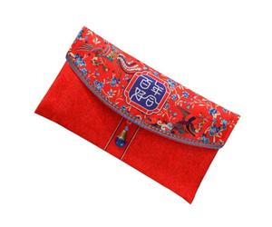 DRESSOOS Blue Chinese Wedding Red Envelopes Fabric Money Envelopes for Cash Retro Chic Style, Not Easy to Break, Accommodate Watches, for Wedding Party Favour