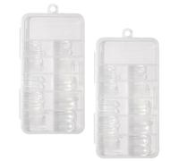DRESSOOS Boxed Manicure Nail Tips Set 200pcs Waterdrop French Full Cover False Nail Extensions for Art Supplies and Accessories