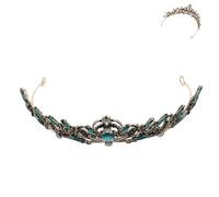DRESSOOS Bride Crowns Wedding Crowns for Bride Black Rhinestone Tiara Wedding Headband Crystal Tiara Hair Accessory