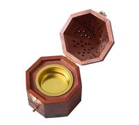 DRESSOOS Brown Plastic Incense Holder Unique Artistic Design, Sturdy Home Censer Decoration for Aromatherapy and Indoor Fragrance, Creative Pyramid Shape Incense Burner for Living Room Or