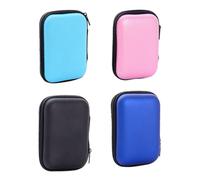 DRESSOOS Cable Bags with Zipper Nylon Rectangular Wear-resistant 4pcs Multi-function Change Purses Random Color for Travel Use Compatible with Power Banks