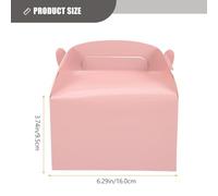 DRESSOOS Candy Boxes and Themed 20pcs with Handle Pink Paper and Folding Design Easy Assembly Party Treat Boxes for Birthday Parties for Cakes and Small Packaging