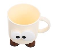 DRESSOOS Cartoon Toothbrush Cup Handle Big Eye Doll Design Boys and Girls Reusable Mouthwash Cup Toothbrush Holder Plastic Tumbler