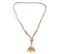 DRESSOOS Ceramic Beaded Necklace: Boho Ethnic Tribal Style Hippie Vintage Statement Jewelry for Women | Clothing Matching Necklace for Party Summer