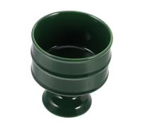 DRESSOOS Ceramic Candle Holder Aromatherapy Cup Glossy Green Taper Tea Light Burner Decorative Candlestick Stand for Home Relaxation