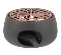 DRESSOOS Ceramic Hollow Teapot Warmer Set, Tea Stove with Teapot Mat and Candle Holder, 1 Set for Tea and Milk Warmth in the Office