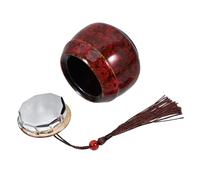 DRESSOOS Ceramic Pet Urn for Ashes Small Decorative Keepsake Urn for Dogs and Cats Elegant Red Memorial Ashes Holder for Pet Remembrance Secure Closure and Minimalist Design