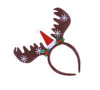 DRESSOOS Christmas Hair Band Antler Headwear Santa Hat for Adults Boys and Girls Xmas Party Decorations