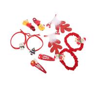 DRESSOOS Christmas Hairpin 10pcs Reindeer Antler Hair Clips Deer Ear Clips Santa Claus Barrette Festive Hair Bobbles for Women