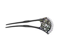 DRESSOOS Classical U Shaped Hairpin with Artificial Pearl Decoration Elegant Chinese Hair Fork for Women Accessories for Hanfu and Qipao Outfits Refined Hollow Fan Design