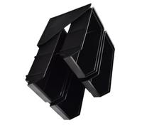 DRESSOOS Coffee Syrup Holder Rack with 4 Compartments, Black Plastic Bartender Tool Organizer for Coffee Station Kitchen Accessories, Sturdy Storage for Bars and Countertops