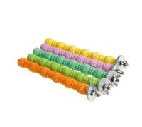 DRESSOOS Colorful Bird Perch Stand 25cm Parrot Play Stand Nail Grinding Function Non-Toxic and Safe for PET Birds for Parrots Parakeets and Cockatiels Random Color