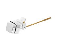 DRESSOOS Copper Side Mount Flush Lever Button for Toilet Tank, Silver Square Rod Design, Suitable for Bathroom and Home Powder Rooms, and Elderly